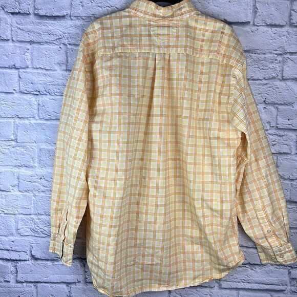 Tommy Hilfiger Yellow Orange Large Button Down Dress Shirt - Picture 6 of 7